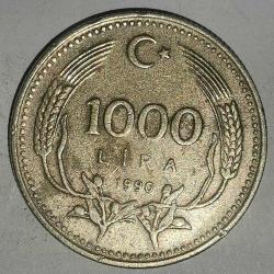TÜRKİYE  1990    1000  LİRA