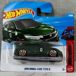 Hot Wheels 2018 Honda Civic Type R - Yeşil - JJK87