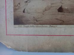 G.SOMMER - NAPOLİ / POMOEI'DE BOLLUK YOLU TEMALI ÇOK ESKİ KARTON FOTOĞRAF...