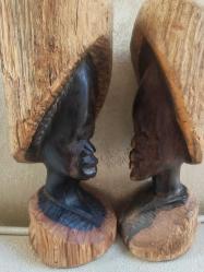 Afrika Abanoz Ağacı İkili Biblo Seti