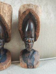 Afrika Abanoz Ağacı İkili Biblo Seti