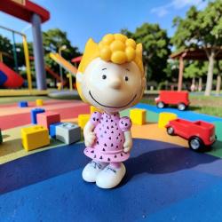 vintage Peanuts Sally Brown orijinal mini figür oyuncak & 7.5 cm
