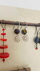 El İşçiliği Gümüş Murano  Küpe