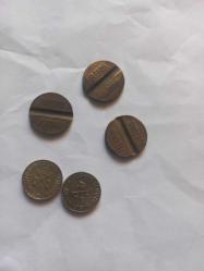 5 adet PTT  ve Denizcilik  İşletmesi jetonu
