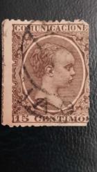 1889 YILI İSPANYA KRAL XII.ALFONSO   137 YILLIK TARİH DAMGALI  ŞARNİYERSİZ NADİR