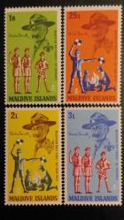 1968 YILI MALDİVLER Maldiv İzcileri ve Yavru İzcileri TAM SERİ DAMGASIZ  ŞARNİYERSİZ NADİR