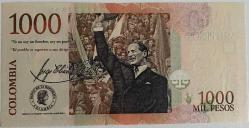 KOLOMBİYA 1000 PESOS.2015. .ÇİL KAĞIT PARA RESİMDEKİ ÜRÜN