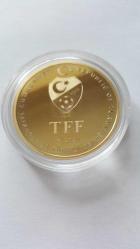 GALATASARAY ŞAMPİYONLUK HATIRA PARASI GÜMÜŞ ÜZERİ ALTIN KAPLAMA ÇİL SERTİFİKALI