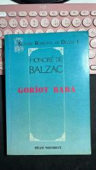 GORIOT BABA - HONORE DE BALZAC - BİLGİ YAYINEVİ KLASİK ROMANLAR DİZİSİ 1 - BİRİNCİ BASKI 1988