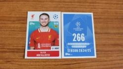 Topps UEFA Champions League 2024-2025 Liverpool FC Alexis Mac Allister Sticker No:266
