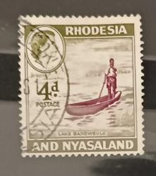 İngiliz Sömürgesi Rodezya ve Nyasaland- Damgalı pul