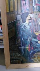 Romantik Sahne Figürlü Yağlıboya Tablo – Hikâye Anlatan Kompozisyon