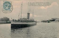 Le Kingfisher Yolcu ve Gezi Buharlı Gemi  FRANSA , 1907 yılı  Postadan Geçmiş Önden Pullu Damgalı Kartpostal - Posta Kart -Haliyle