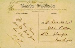 Dieppe Limanı Le Remorqueur Mercure Gemi  FRANSA , 1911 yılı  Postadan Geçmiş Önden Pullu Damgalı Kartpostal - Posta Kart -Haliyle