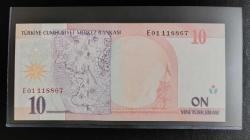 8. EMİSYON E01 SERİSİ İLK PREFİX 10 YTL ÇİL KONDİSYONDA