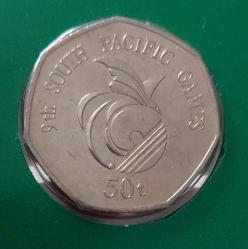 1991 PAPUA YENİ GİNE 50 TOEA 9.GÜNEY PASİFİK OYUNLARI ORİJİNAL KABINDA MADENİ PARASI 1PP1RR1 ÇOK NADİRDİR