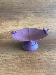 Metal Dekoratif Kuş Detaylı Ayaklı Sunumluk