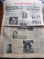 Yeni Sabah Gazetesi - Turkish Newspaper - 10 Mart 1949 - Akdeniz paktı ve Sovyet endişeleri - Dışişleri bakanımız Necmettin Sadak'ın mühim beyanatı fotoğraf - Kenan Öner bugün toprağa veriliyor fotoğraf - Başbakan Şemsettin Günaltay Millet Partisine taziyede bulundu - Sütlüce'de infilak hadisesi - merhum İbrahim Ali cenazesi yarın öğlen merasim ile defin ediliyor fotoğraf - kartacayı yıkmalı yazan Ulunay - Ticaret ve ekonomi bakanı Cemil Sait Barlas'ın demeci - Filistin'de yeniden çarpışmalar başladı - Romanya'nın Kızıl kadın bakanı Anne Pauker - psikolog gözüyle üniversite hocalığı yazan Sabri Esat Siyavuşgil - ömrümün tek gecesi yazan Esat Mahmut Karakurt Yazı Dizisi - Türkiye Avusturya milli maçı - porsuk barajı davası - Birinci ve ikinci İsrail Devleti yazan Cemal Yener - İkbal kalfanın mirası yazan Behçet Sefa Yazı Dizisi - radyo programı - İstanbul belediyesi şehir tiyatrosu dram kısmında karanlık komedi kısmında paydos oyunu - S. Suraski ve mahdumları kumaşları