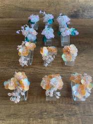 Peçetelik 12 adet boncuk çiçekler