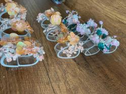 Peçetelik 12 adet boncuk çiçekler