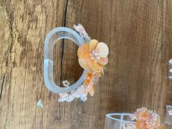 Peçetelik 12 adet boncuk çiçekler