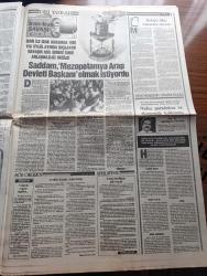 Milliyet Gazetesi - Turkish Newspaper - 22 Ocak 1991 - esas usul ve üslup yazan Altan Öymen Başmakale - muhtemel bir Irak saldırısına karşı doğu ve Güneydoğu'da askeri harekat yoğunlaştı - ABD'nin hesapları tutmadı Cheney yerde savaş aylar sürebilir dedi fotoğraf - Kara savaşı korkusu - özel trenlerle Erzurum'dan yola çıkarılan tank ve zırhlı araçlar Batman'a vardı fotoğraf - Magic Box'a dava kuyruğu - Turgut Özal intihara kalkışıyor - Sovyet uçağı kaçırıldı - ABD'nin federe Irak planı - kimyasal silah kullanılmasından korkan Süryaniler İstanbul'a göçtü - Tel Aviv'e saldırı ispanyolları korkuttu - Turgut Özal'ın önerisi kabul edilirse İstanbul 3 parça olacak - televizyonda bugün - Kara bereliler dehşeti - Barış davası 10 yıl sonra yeniden - Kenan Evren inisiyatif Saddamda - SHP ve HEP'ten Savaş heyeti - Süleyman Demirel Saddam Hüseyin Frankenstein dedi - Saddam Mezopotamya Arap Devleti başkanı olmak istiyordu - maslak'taki NATO binasında patlama - Marlboro - Kosecki'ye göre sistem