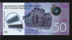 ** NİKARAGUA ( 50 * CORDOBAS ) 2014 * PLASTİK - ÇİL