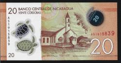 ** NİKARAGUA ( 20 * CORDOBAS ) 2014 * PLASTİK - ÇİL