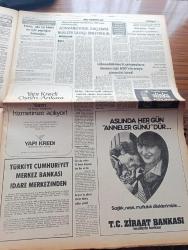 Milliyet Gazetesi - Turkish Newspaper - 8 Mayıs 1983 - yarı şaka yazan Mehmet Barlas Başmakale - Kenan Evren uyardı herkes hizaya gelmeye mecbur - Laleli'deki Washington Otel'de çıkan yangında 36 kişi öldü fotoğraf - Mayısın ilk haftası yazan Altan Öymen - devekuşuna mektuplar yazan Haldun Taner - Bugün anneler günü - Nejat Uygur Maradona Kadıköy sinemasında 6 Mayıs'ta - seçime doğru - Abdülcanbaz çizen Turhan Selçuk - at yarışları - Fenerbahçe Trabzon'u evinde devirdi 4 2 - Karagümrük Birinci Lig'de - Fenerbahçe savunmasının içindeki Trabzon yazan İslam Çupi - Bursaspor Beşiktaş maçı - Beşiktaş kulübü Başkanı Mehmet Üstünkaya taraftar arzu ediyorsa yarın istifa ederiz - kanadalılar Playboy televizyonunu sıkıcı buldu fotoğraf - Galatasaray Ankaragücü maçı - Veli efendi'den haberler - üniversite giriş 1. basamak sınavında ilk sırayı alan Alex Ohannes anne babası ile fotoğraf - Yarın gece Miraç kandili - ABD kongresi'nin tutumu üzerine - yeni bir kuyruklu yıldız dünyaya doğru yaklaşıyor