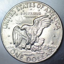 AMERİKA 1 DOLAR 1972 AYA İNİŞ APOLLO 11 - EİSENHOWER TEMALI. BÜYÜK BOY 38 mm.