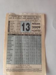 13 Nisan 2009-Orijinal Takvim Yaprağı-Doğum Günü-Söz,Nişan,Nikâh,Düğün ve Önemli Günler Hediyesi-Fazilet Takvimi-Ayet(Hadis)(A'raf suresi, ayet 31)- 31 Mart Vak'ası (1909)-İsraf-İnsaflı Batılıların İslam Hayranlığı