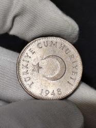 1948 Yılı Gümüş 1 Lira Çil