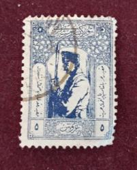 1922  Cenova Serisinden 5 kuruşluk valör _ damgalı