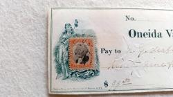 Efemera - 1882 Yılı Amerika , State Of Vermont , Çek yaprağı Orjinal, 1.963,86$ / 12.08.1882 - kitantik - kitaLog