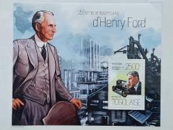 Ford 2013  Togo Cumhuriyeti BLOK PUL DAMGASIZ MNH D'Henry Ford 150. doğum yılı  No:4 Ulaşım Araçlar Pul Koleksiyonu Arabalar Tematik Pul Kullanılmamış Türkiye'de az Çıkar