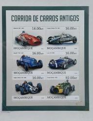 Antika Yarış Arabaları Mozambik 2013  BLOK PUL DAMGASIZ MNH No:9 Ulaşım Araçlar Pul Koleksiyonu Arabalar Tematik Pul Kullanılmamış Türkiye'de az Çıkar