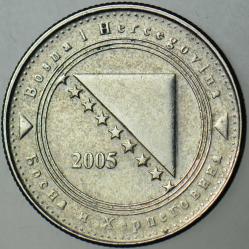 BOSNA HERSEK 5 FENİNGA 2005 HATALI BASIM-ÇİFTE DARP ERRÖRLÜ.