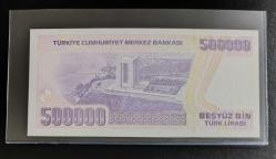 7. EMİSYON NADİR J01 SERİSİ (İLK PREFİX) 500.000 LİRA ÇİL KONDİSYONDA