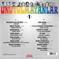 Unutulmayanlar 1 (Plak) Erkut Taçkın, Bunalımlar, Tanju Okan, Mesut Aytunca, Durul Gence vd.