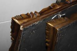 BOMBELİ İKİLİ ÇİFT TABLO MUHTEŞEM YAĞLI BOYA ÇİFT TABLO +50 YIL UZERI DÖNEM ÜRÜNÜ