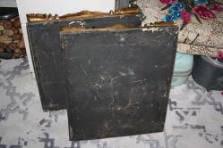 BOMBELİ İKİLİ ÇİFT TABLO MUHTEŞEM YAĞLI BOYA ÇİFT TABLO +50 YIL UZERI DÖNEM ÜRÜNÜ