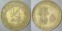 LİBYA 1/4 DİNAR 2014.