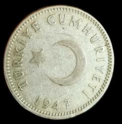 1947 1 Lira gümüş 7'50gr