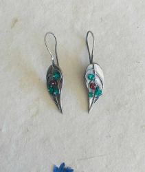 El İşçiliği Özel Tasarım Gümüş Küpe