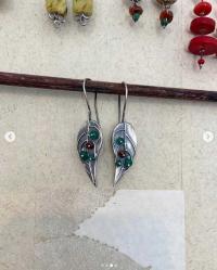 El İşçiliği Özel Tasarım Gümüş Küpe