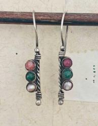 El İşçiliği Özel Tasarım Gümüş Küpe