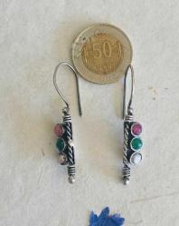 El İşçiliği Özel Tasarım Gümüş Küpe