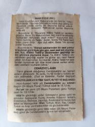 24 Mayıs  2009-Orijinal Takvim Yaprağı-Doğum Günü-Söz,Nişan,Nikâh,Düğün ve Önemli Günler Hediyesi-Fazilet Takvimi-Ayet(Hadis)(Hadis-i Şerif, sünen-i Ebu Davud)-Selçuklu Devleti'nin Kuruluşu(1040)-İmam Evzai (R.H.)-Cemzaiye'l-Ahir