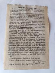25 Mayıs  2009-Orijinal Takvim Yaprağı-Doğum Günü-Söz,Nişan,Nikâh,Düğün ve Önemli Günler Hediyesi-Fazilet Takvimi-Ayet(Hadis)(Hadis-i Şerif, Sahih-i Müslim)-Ahmed Cevdet Paşa'nın vefatı(1895)-Ömer Bin  Abdülaziz (RH.)