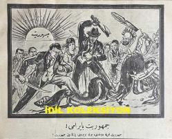 Osmanlıca Karagöz Mizah Dergisi-Gazetesi, Orijinal Dönem Basım, (Ottoman Magazine-Newspaper-Journal Illustré Cara-Gueuz) - 28 Ekim (Teşrin-i Evvel) 1925 - Sayı: 1838 - Hicri: 9 Rebiülahir 1344 - Karikatür: Gücü Gücü Yetene mi? 